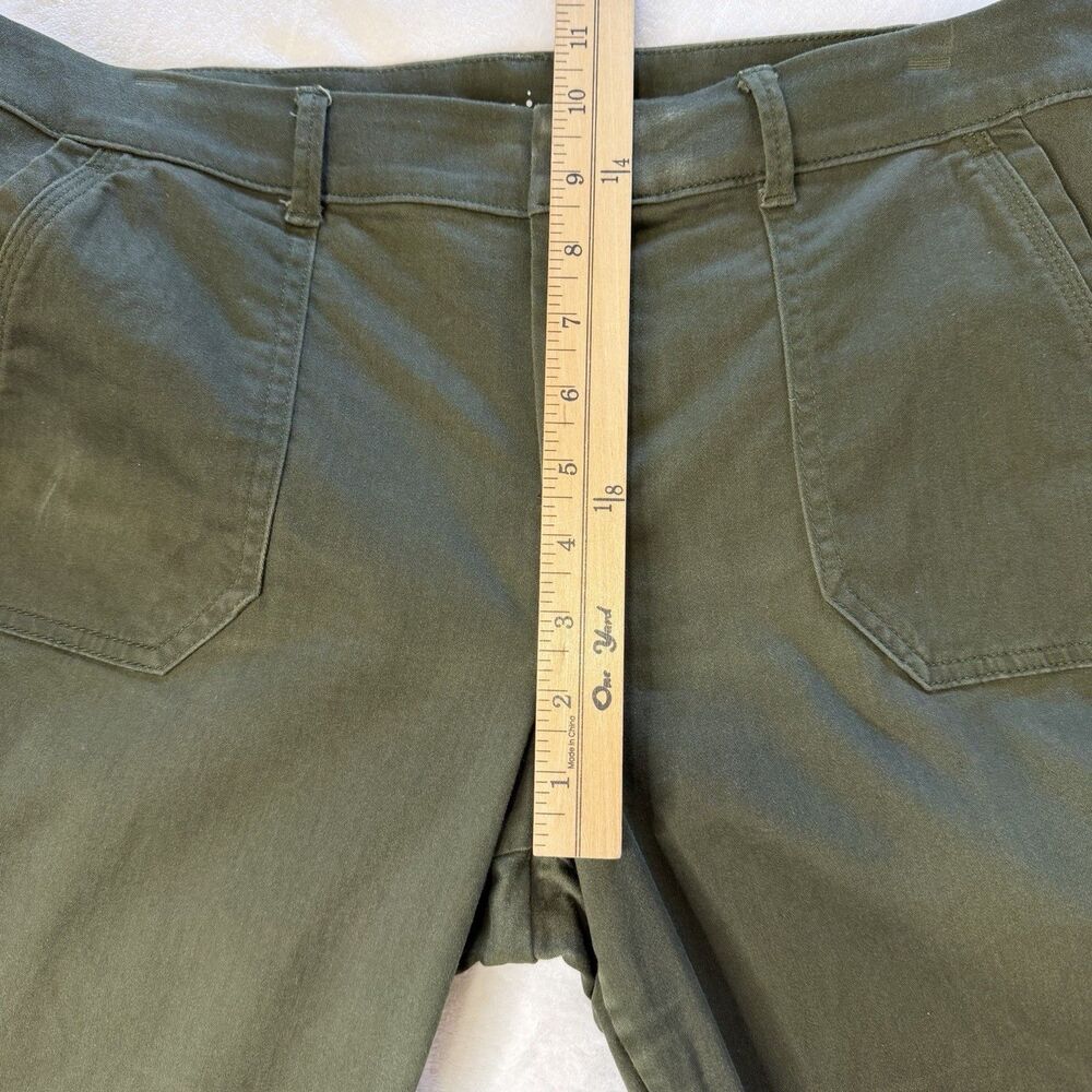 Old Navy Pixie Sateen Pants Women's 10 Tapered Ankle Stretch Olive Green Casual - Picture 14 of 16